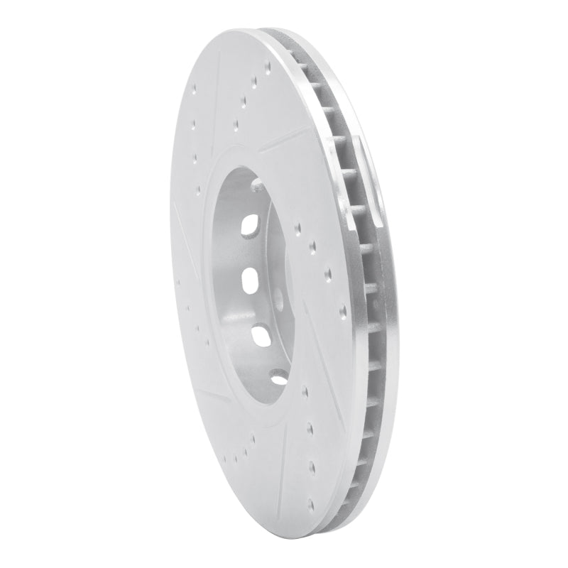 R1 Concepts R1 92-08 Audi A6 Quattro Front Right Drilled & Slotted Silver Brake Rotor
