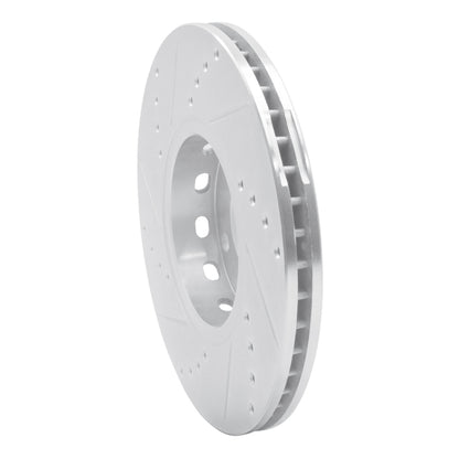 R1 Concepts R1 92-08 Audi A6 Quattro Front Right Drilled & Slotted Silver Brake Rotor
