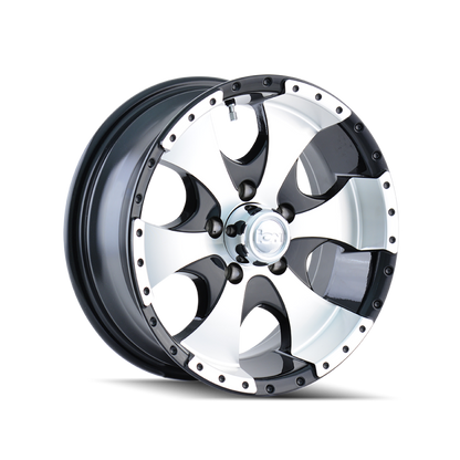 ION Wheels ION Type 136 15x6 / 5x114.3 BP / 0mm Offset / 83.82mm Hub Black/Machined Wheel