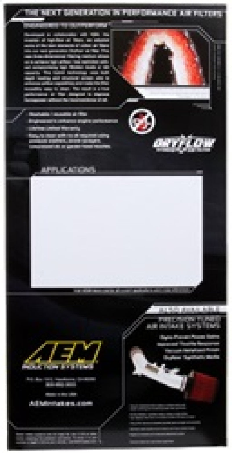 AEM Induction AEM 14.313in O/S L x 6.625in O/S W x 1.5in H DryFlow Air Filter