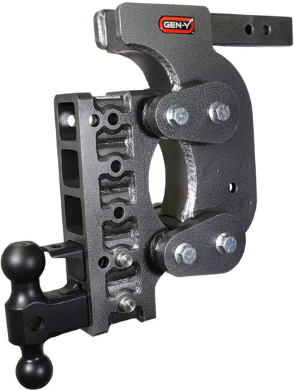 GEN-Y Hitch Gen-Y The Boss Torsion-Flex 2in Shank 15in Drop 16K Hitch w/GH-051 Dual-Ball/Pintle Lock/Stab Kit