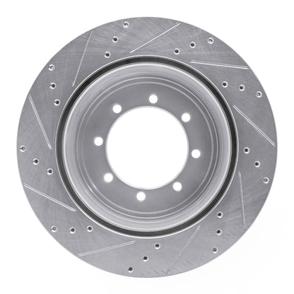 R1 Concepts R1 11-22 Ford F-350 Super Duty 4WD Rear Right Drilled & Slotted Silver Brake Rotor