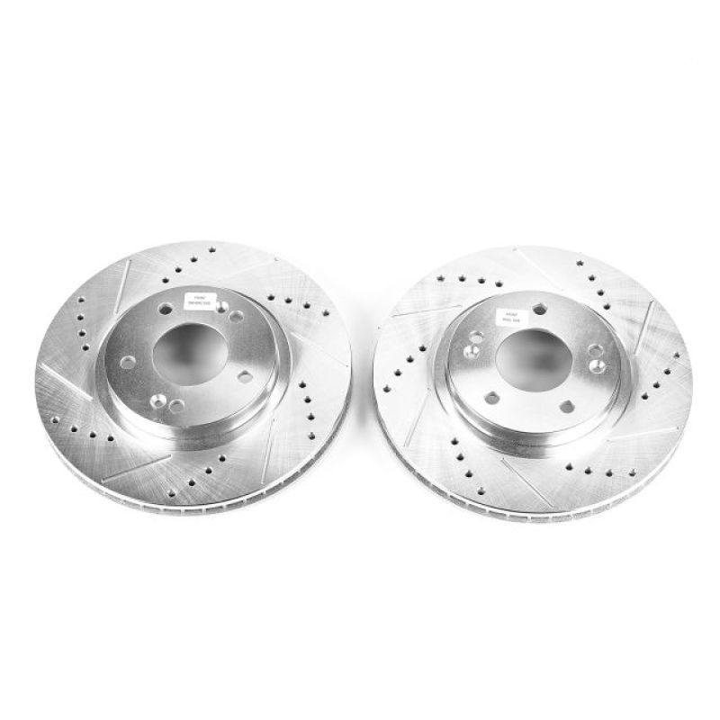 PowerStop Power Stop 01-06 Hyundai Santa Fe Front Evolution Drilled & Slotted Rotors - Pair