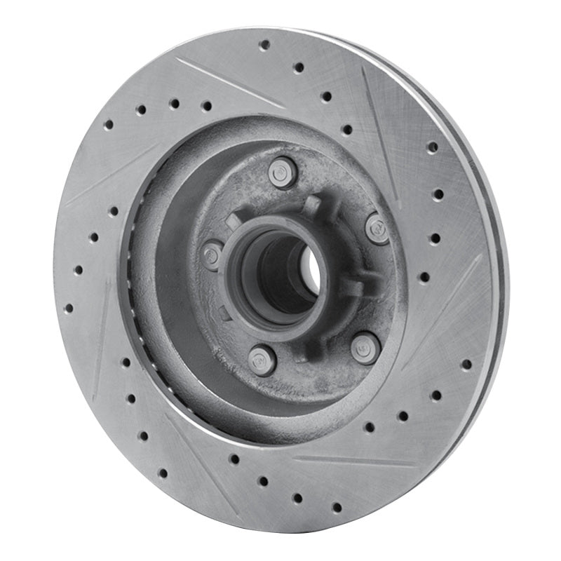 R1 Concepts R1 77-95 Buick Riviera Front Left Drilled & Slotted Silver Brake Rotor