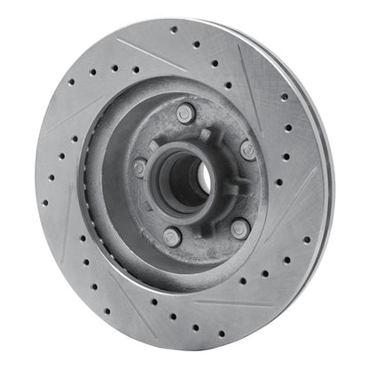 R1 Concepts R1 77-95 Buick Riviera Front Left Drilled & Slotted Silver Brake Rotor
