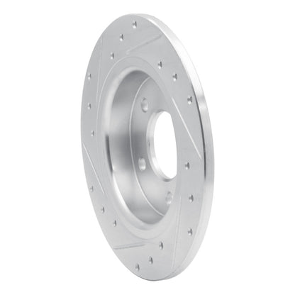 R1 Concepts R1 04-13 Mazda 3 Rear Right Drilled & Slotted Silver Brake Rotor