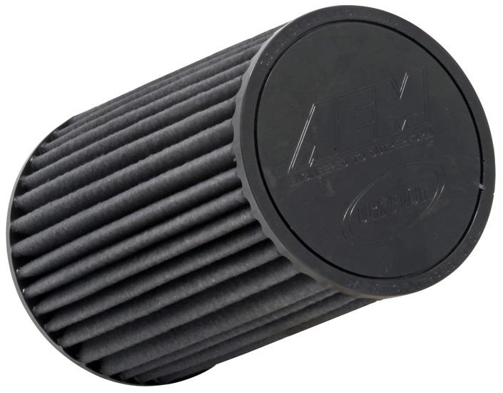 AEM Induction AEM Dryflow Conical Air Filter 2.75in Flange ID / 6in Base OD / 5.125in Top OD / 9.125in Height