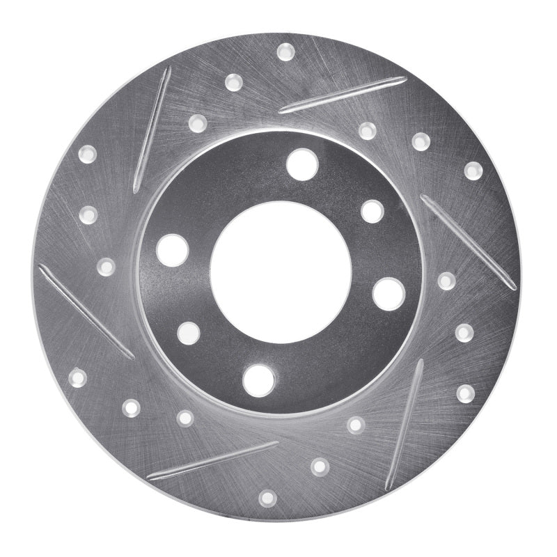 R1 Concepts R1 66-92 Bertone X-1/9 Rear Left Front Left Drilled & Slotted Silver Brake Rotor