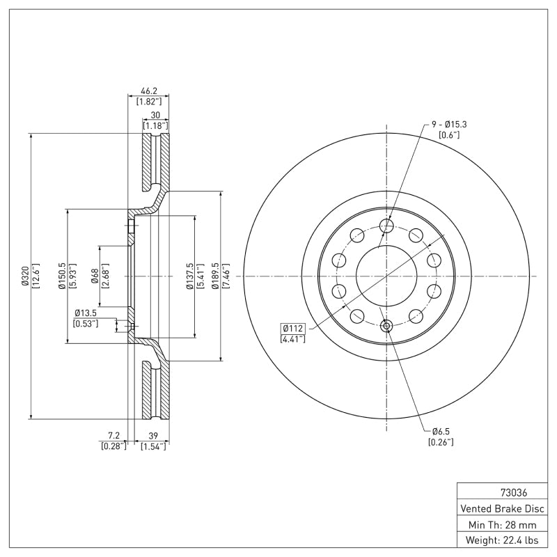 DFC 98-09 Audi A4 (Mexico) Front GeoSPEC Coated Rotor