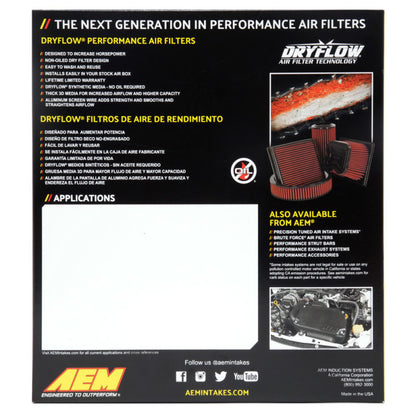 AEM Induction AEM 10-18 Lexus RX350 V6-3.5L F/I DryFlow Air Filter