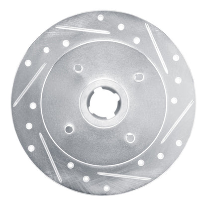 R1 Concepts R1 88-88 Nissan Maxima Rear Right Drilled & Slotted Silver Brake Rotor
