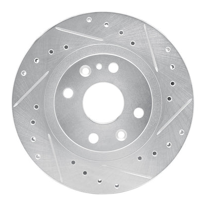R1 Concepts R1 99-03 Mazda Protege Front Right Drilled & Slotted Silver Brake Rotor