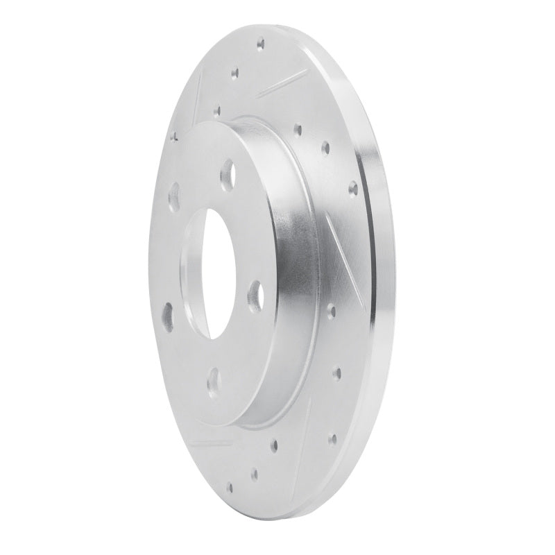 R1 Concepts R1 04-16 Buick LaCrosse Rear Left Drilled & Slotted Silver Brake Rotor
