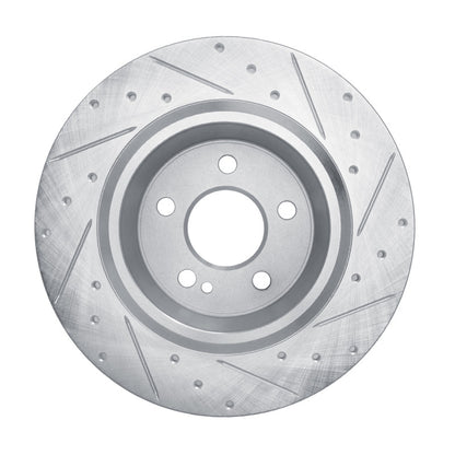 R1 Concepts R1 2020-2025 Mercedes-Benz EQB 300 Rear Left Drilled & Slotted Silver Brake Rotor