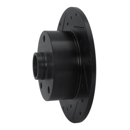 R1 Concepts R1 96-08 Audi A4 (Mexico) Rear Left Drilled & Slotted Black Brake Rotor