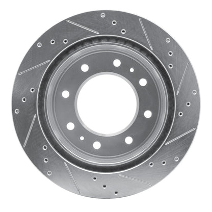 R1 Concepts R1 11-25 Chevy Silverado 2500 HD/2500 HD Classic Rear Left Drilled & Slotted Silver Brake Rotor