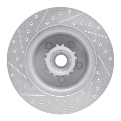 R1 Concepts R1 76-81 Chrysler Newport Front Right Drilled & Slotted Silver Brake Rotor