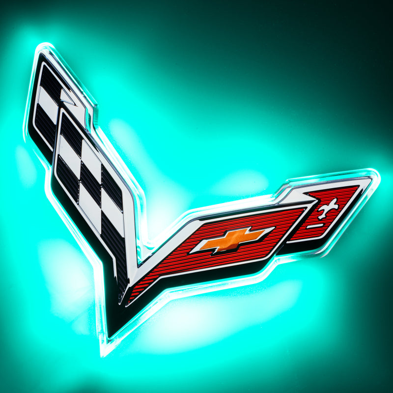 ORACLE Lighting Oracle Corvette C7 Rear Illuminated Emblem - Dual Intensity - Aqua