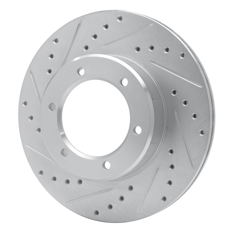 R1 Concepts R1 86-95 Toyota Pickup Front Left Drilled & Slotted Silver Brake Rotor