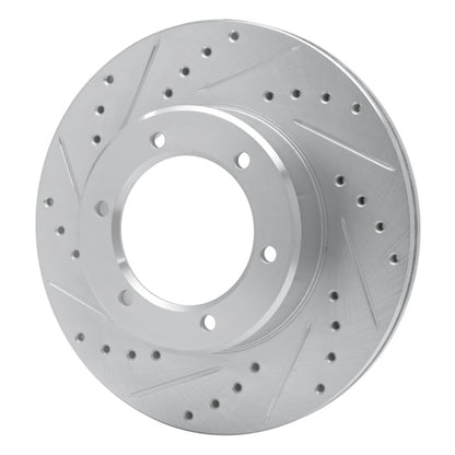 R1 Concepts R1 86-95 Toyota Pickup Front Left Drilled & Slotted Silver Brake Rotor
