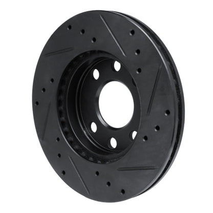 R1 Concepts R1 88-20 Chevrolet SPARK (Mexico) Front Left Drilled & Slotted Black Brake Rotor