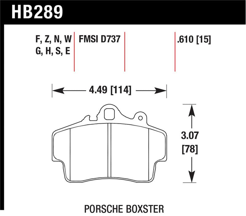 Hawk Performance Hawk 97-08 Porsche Boxster DTC-60 Compound Front Brake Pads
