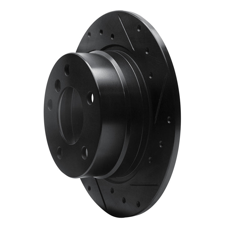 R1 Concepts R1 03-06 BMW Z4 Rear Right Drilled & Slotted Black Brake Rotor