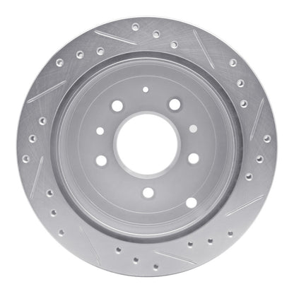 R1 Concepts R1 92-06 Mazda 929 Rear Left Drilled & Slotted Silver Brake Rotor