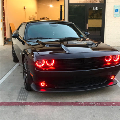ORACLE Lighting Oracle 15-21 Dodge Challenger Waterproof LED Fog Light Halo Kit - ColorSHIFT