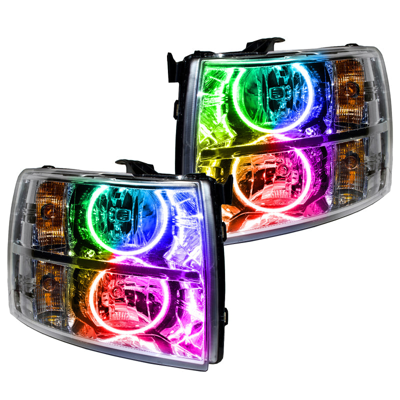 ORACLE Lighting Oracle 07-13 Chevrolet Silverado SMD HL - Round Style - ColorSHIFT w/o Controller