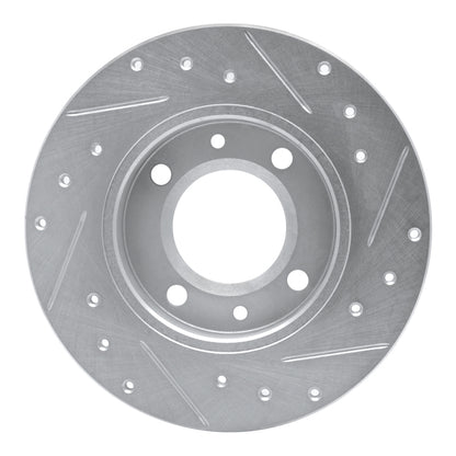 R1 Concepts R1 89-91 Peugeot 405 Rear Left Drilled & Slotted Silver Brake Rotor