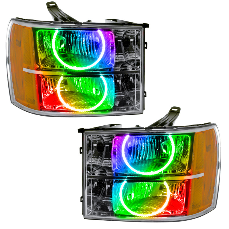 ORACLE Lighting Oracle 07-13 GMC Sierra SMD HL - Round Ring Design - ColorSHIFT w/ Simple Controller