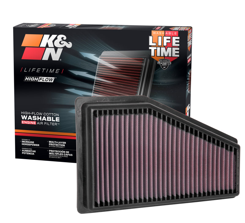 K&N Engineering K&N 2019 Jeep Cherokee L4-2.4L V6-3.2L F/I Replacement Drop In Air Filter