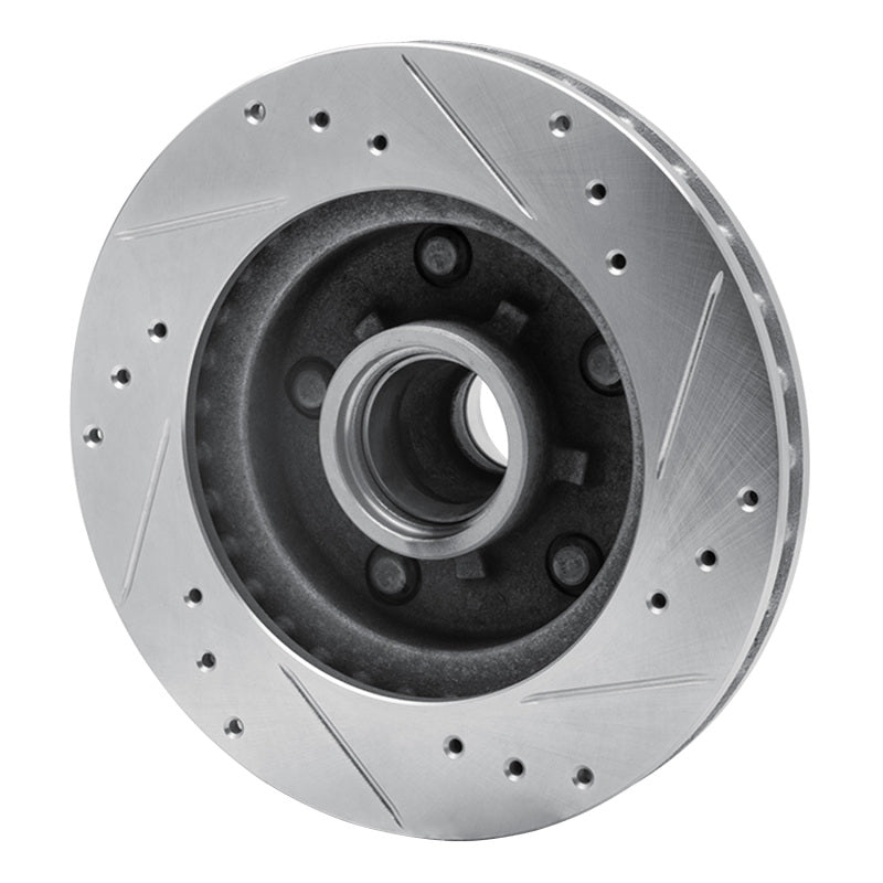 R1 Concepts R1 79-81 Buick Century Front Left Drilled & Slotted Silver Brake Rotor