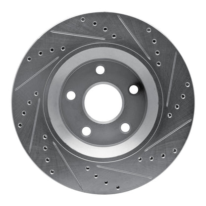 R1 Concepts R1 12-18 Jeep Wrangler Front Left Drilled & Slotted Silver Brake Rotor