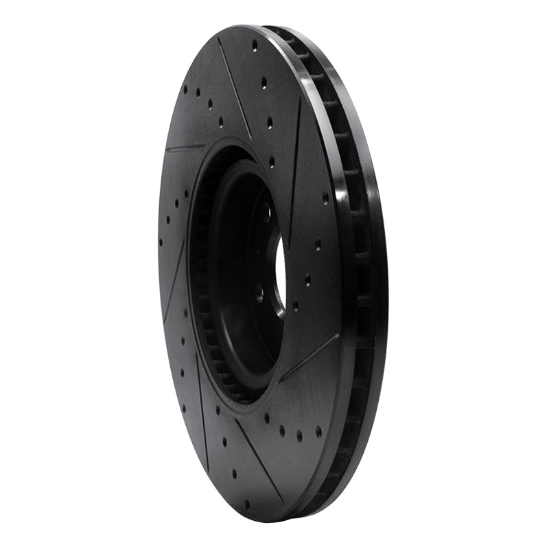 R1 Concepts R1 16-26 Polestar Polestar 2 Front Left Drilled & Slotted Black Brake Rotor