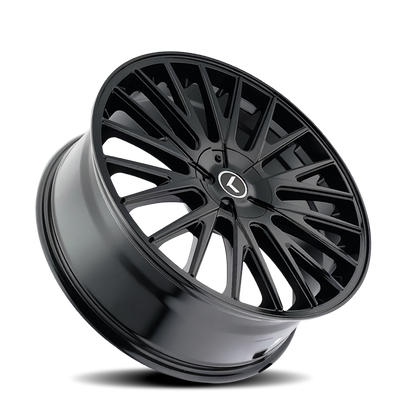Kraze Wheels Kraze KR185 Double Down 20x8.5 / 5x115/120 BP / 38mm Offset / 74.1mm Hub Gloss Black Wheel