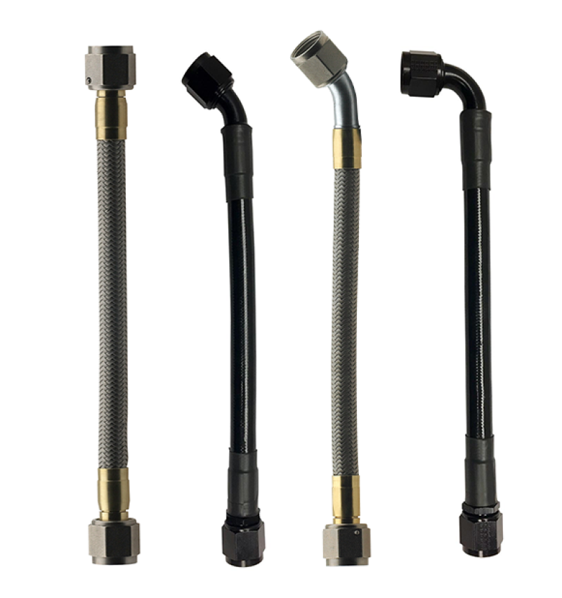 Fragola -8AN Hose Assembly Straight x 45 Degree Alum Nut 24in