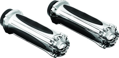 Kuryakyn Zombie Grips Without Throttle Boss Throttle-By-Wire Chrome