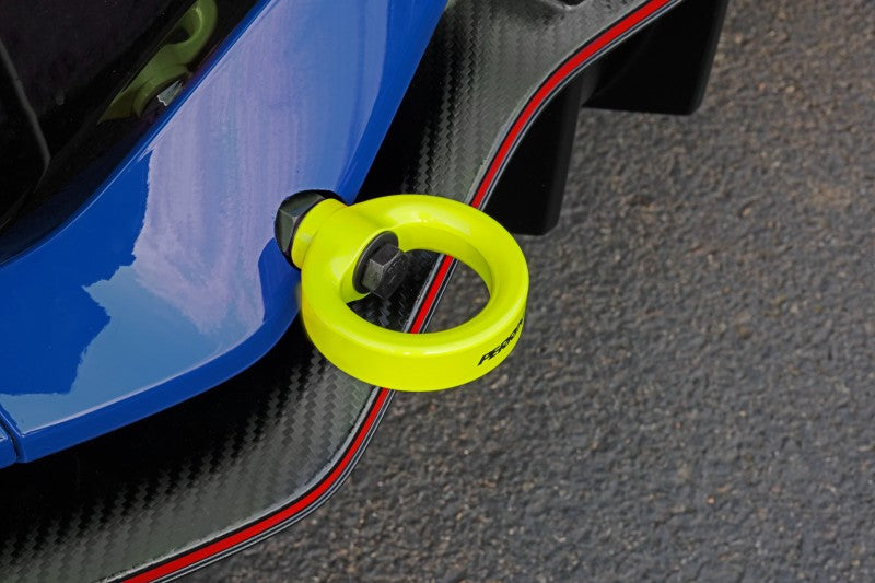 Perrin Performance PERRIN 17-21 Honda Civic Si/Type R/Touring/Hatchback Tow Hook Kit Rear - Neon Yellow