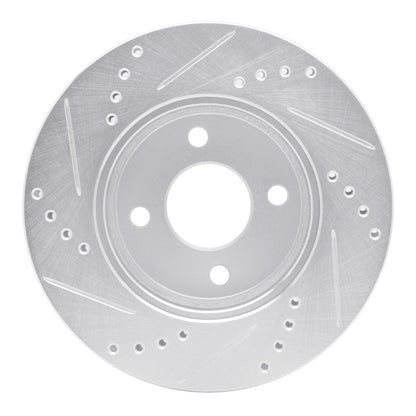 R1 Concepts R1 03-10 Chevrolet Cobalt Front Right Drilled & Slotted Silver Brake Rotor