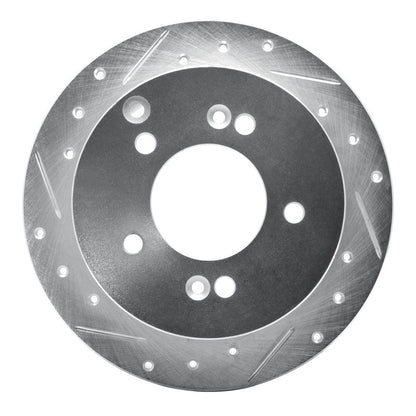 R1 Concepts R1 01-10 Hyundai XG350 Rear Left Drilled & Slotted Silver Brake Rotor