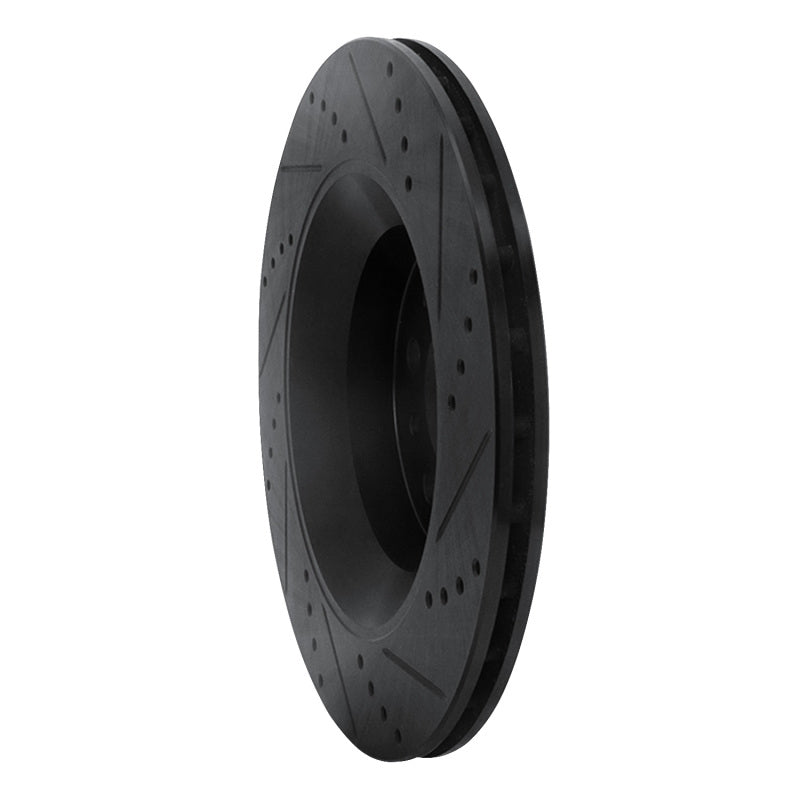 R1 Concepts R1 17-24 Maserati LeVante Rear Left Drilled & Slotted Black Brake Rotor