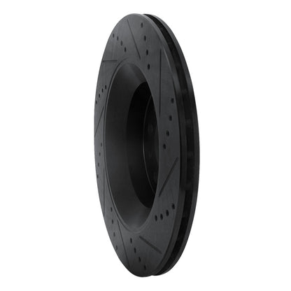 R1 Concepts R1 17-24 Maserati LeVante Rear Left Drilled & Slotted Black Brake Rotor