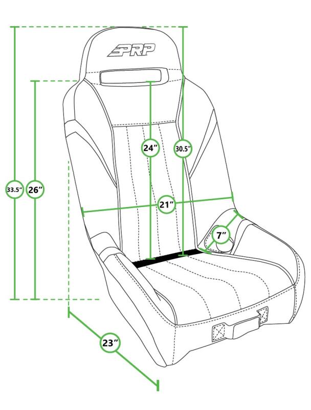 PRP Seats PRP Polaris RZR PRO XP/PRO R/Turbo R GT/S.E. Suspension Seat- Black