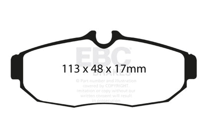 EBC Racing 05-10 Ford Mustang (5th Gen) 4.0L RP-X Rear Brake Pads