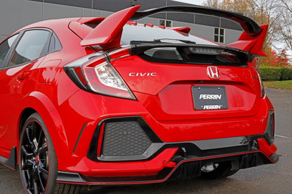 Perrin Performance PERRIN 17-21 Honda Civic Si/Type R/Touring/Hatchback Tow Hook Kit Rear - Red
