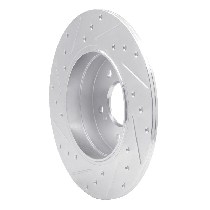 R1 Concepts R1 96-98 Mercedes-Benz SL500 Rear Right Drilled & Slotted Silver Brake Rotor