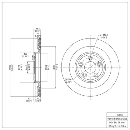 DFC 06-15 Jaguar XK Rear Brake Rotor
