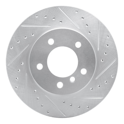 R1 Concepts R1 99-08 BMW 325I (USA/Canada) Front Right Drilled & Slotted Silver Brake Rotor